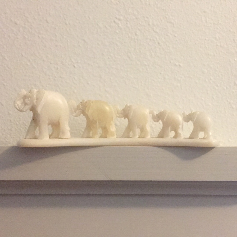 Handcarved Stone Elephants